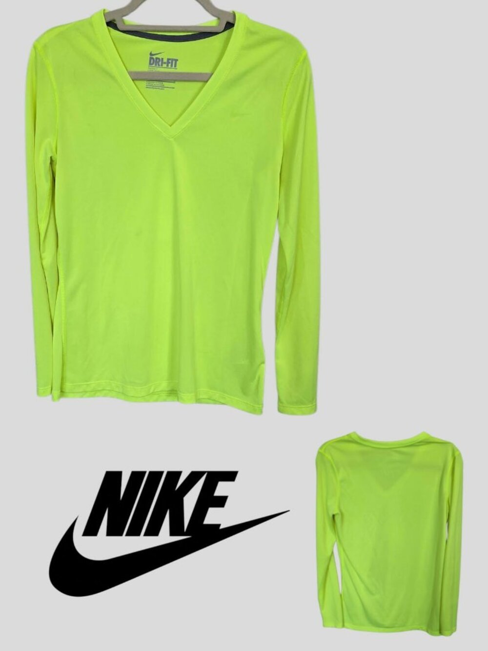 NIKE Dri Fit Athletic Running Workout Regualr Fit Longsleeve Top Womens Medium